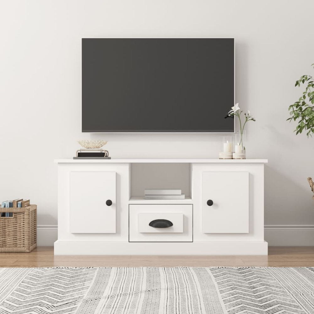 Vidaxl TV skrinka biela 100x35,5x45 cm kompozitné drevo